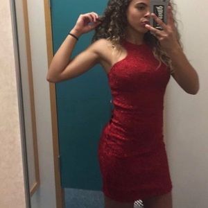 red formal dress